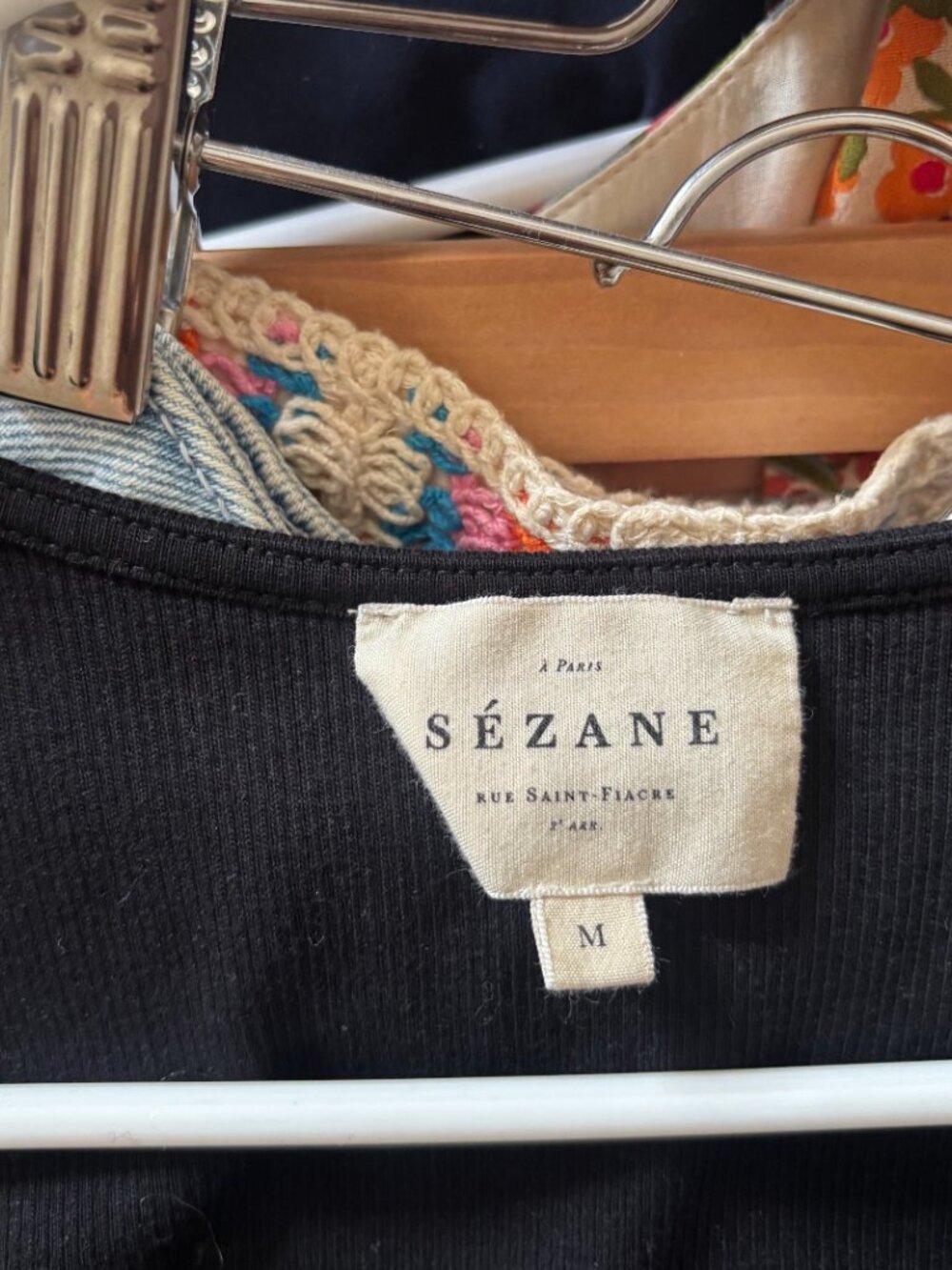 Sezane Fabiola Dress Black M - Picture 7 of 7